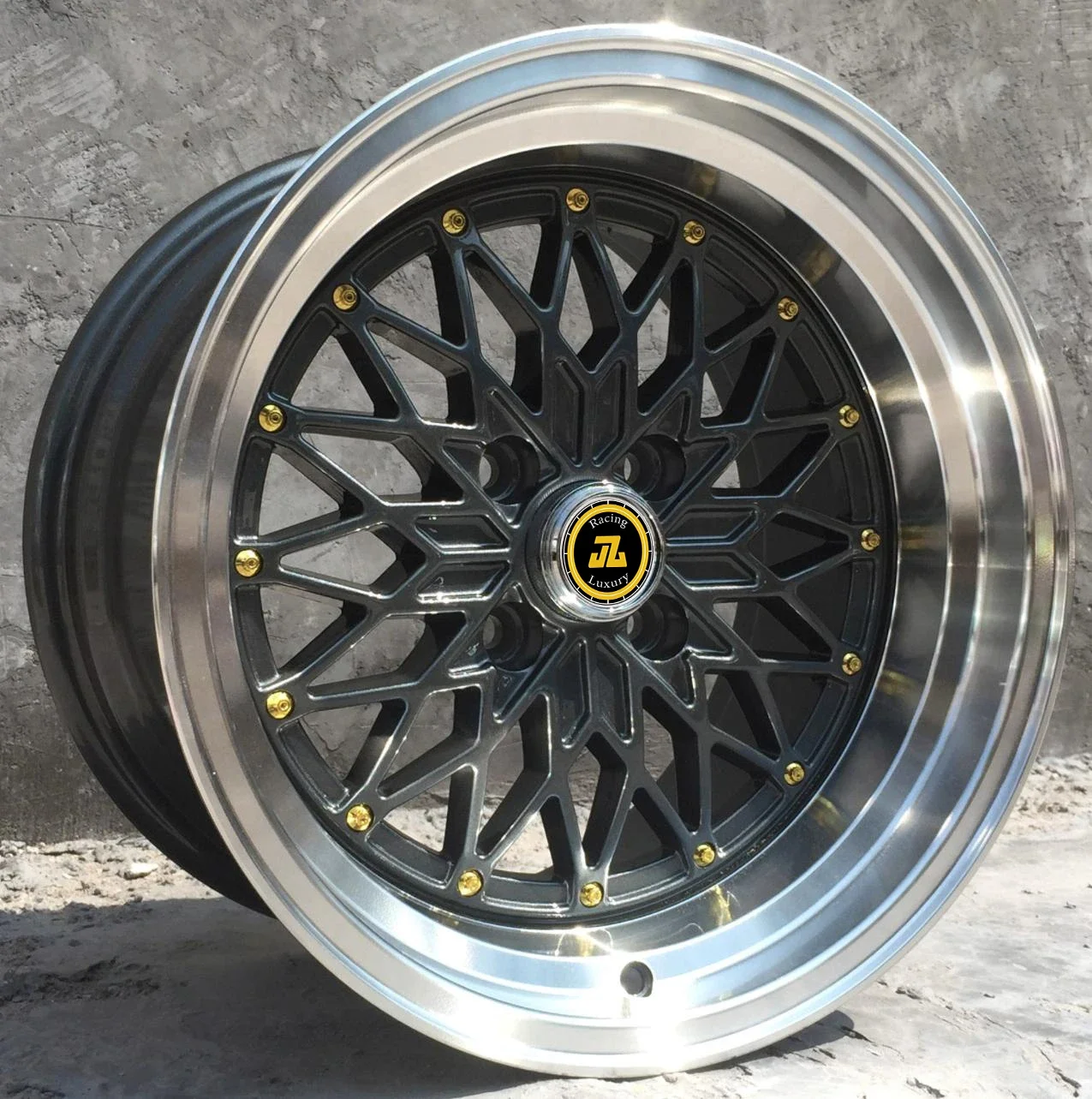 Jiangzao 2-Piece Deep Dish Wheels Car Alloy Wheels15 Inch Concave 112 /114.3 car wheel aluminum alloy forged car wheels