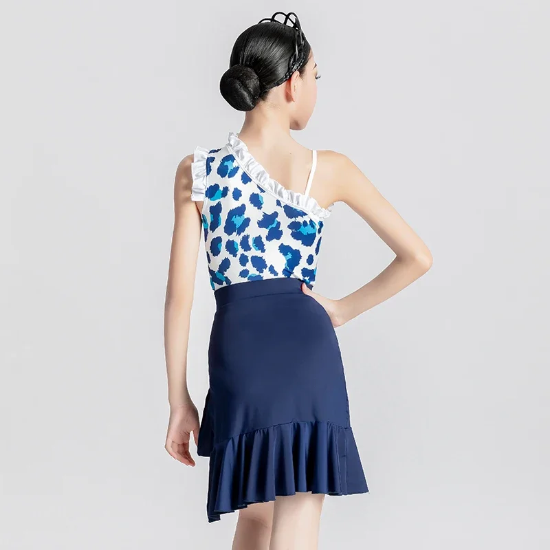 Kids Cha Cha Rumba Samba Tango Latin Dance Dress Girls Professional Practice Clothes Competition Stage Performance Clothing