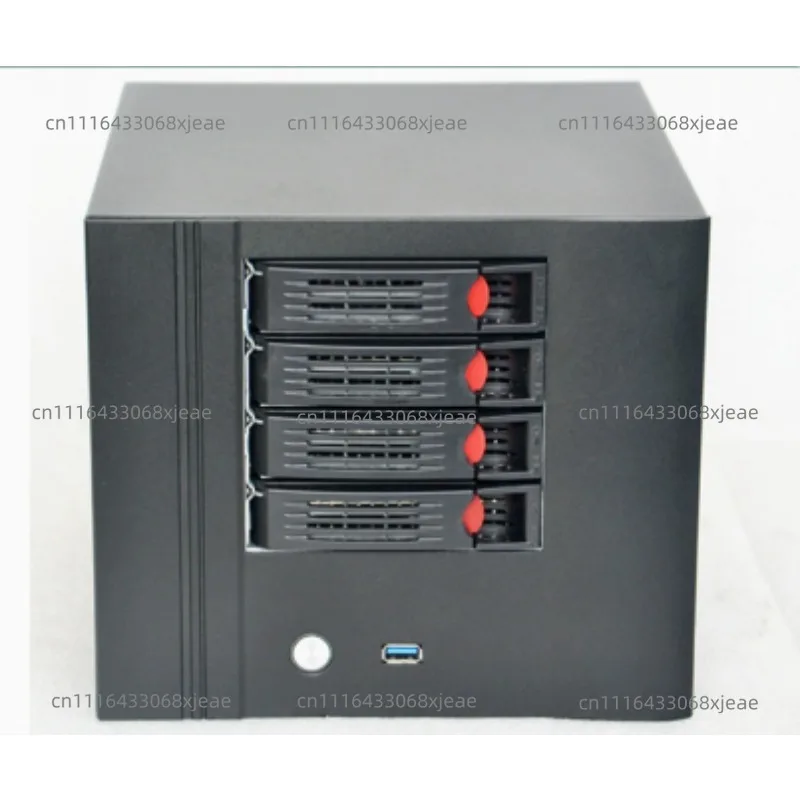 NAS4 Disk Storage Chassis Hot Swap Hard Disk Server NAS Chassis Small ITX Aluminum Panel