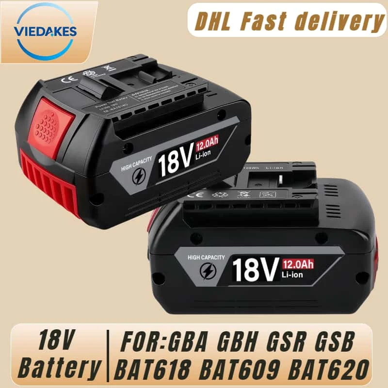 

VIEDAKES 18V 10.0Ah Batteryfor Bosch 18V Professional power tools GBA GBH GSR GSB BAT618 BAT609 BAT620 Replacement Battery