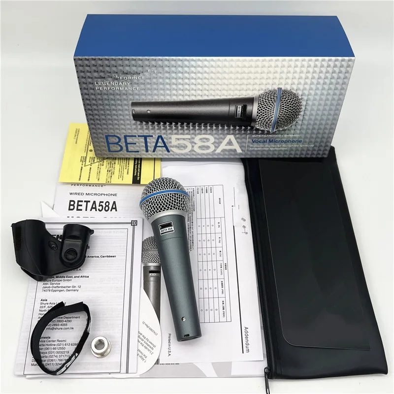 

BETA58A Wired Microphone Portable Moving-Coil Hand Microphone For Performance Live Party Vocals Karaoke Stage Accessories Gifts