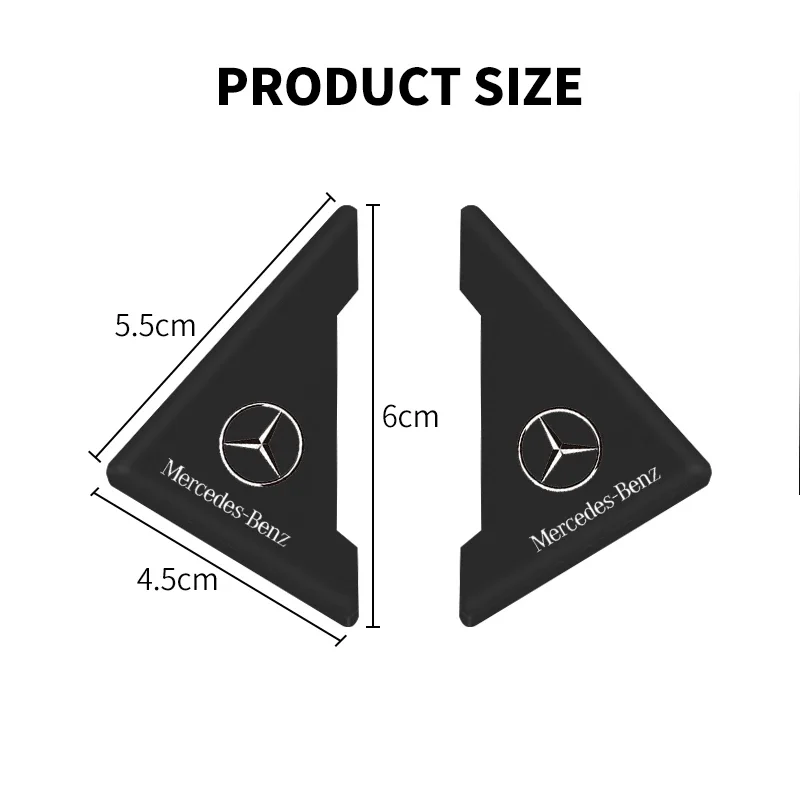 2PCS Car Styling Door Corner Protection Sticker Anti-collision Covers For Mercedes Benz AMG A C E GLC clase CLA W205 W221 W212