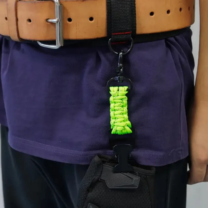 Outdoor Glove Clips Umbrella Rope Woven Tactical Fire Clips for Camping Hiking Backpack Accessories Durable Portable Buckle