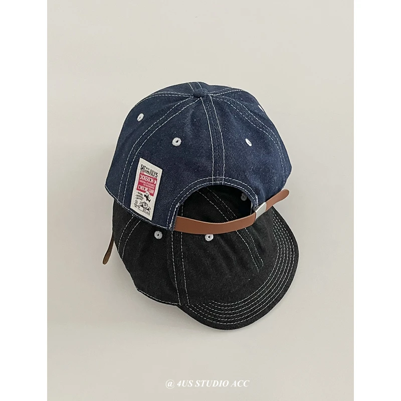 Gorra de mezclilla con visera Retro para mujer, sombrero de ala corta, estilo de herramientas, marca Yupi Street Tide, para pareja, hace que la cara