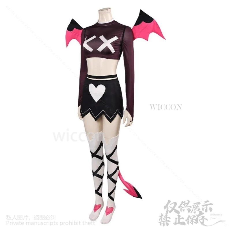アニメ漫画ボスコスプレヴェロシカセクシーなジライケイスーツシャツスカート尾翼ウィッグセット@edggy^/ハロウィン悪魔の女の子夢のような! @ # @