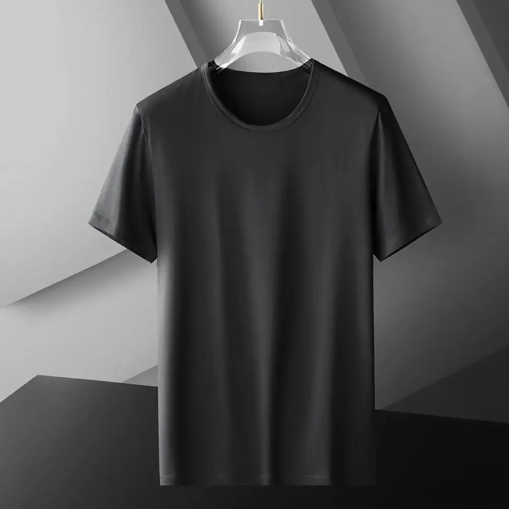 Men Summer T-shirt Round Neck Short Sleeves Quick Dry T-shirt Men Jogging Tee Loose Fit T-shirt summer Outdoor Sport T-shirts