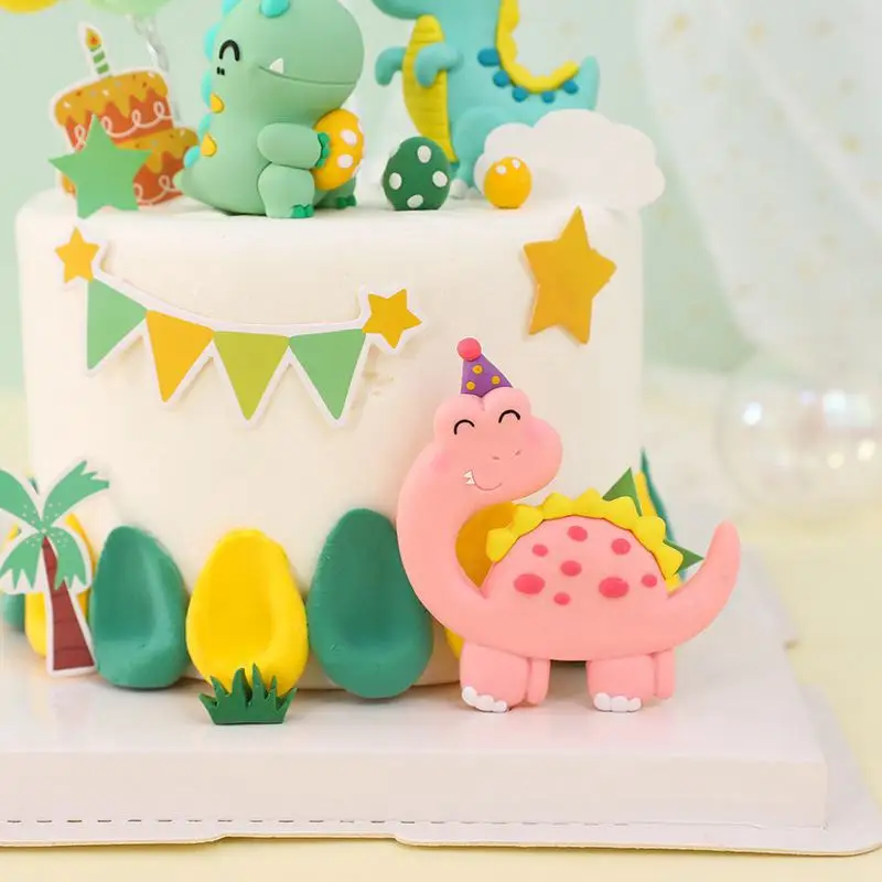 Dinosaur Cake Toppers Dinosaur Theme Dino Roar Party Happy Birthday Party Decor Kids Baby Shower Boy Dinosaur Cake Accessories