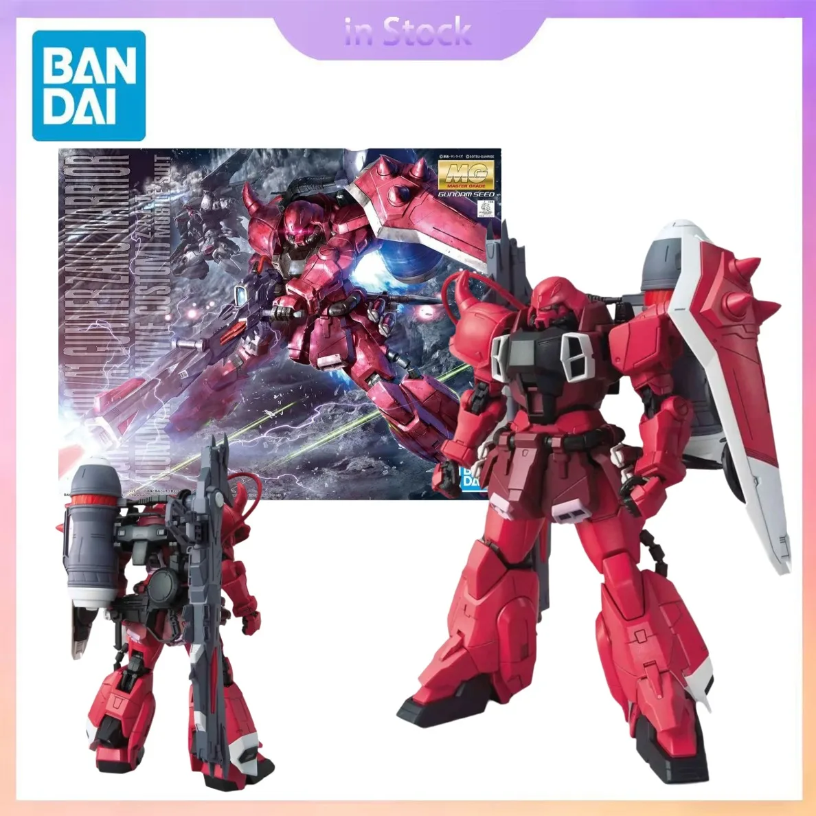 

Original Bandai Genuine In Stock MG 1/100 Gundam SEED Bombardment Type Zaku Warrior Anime Collection Action Figure Model Kits