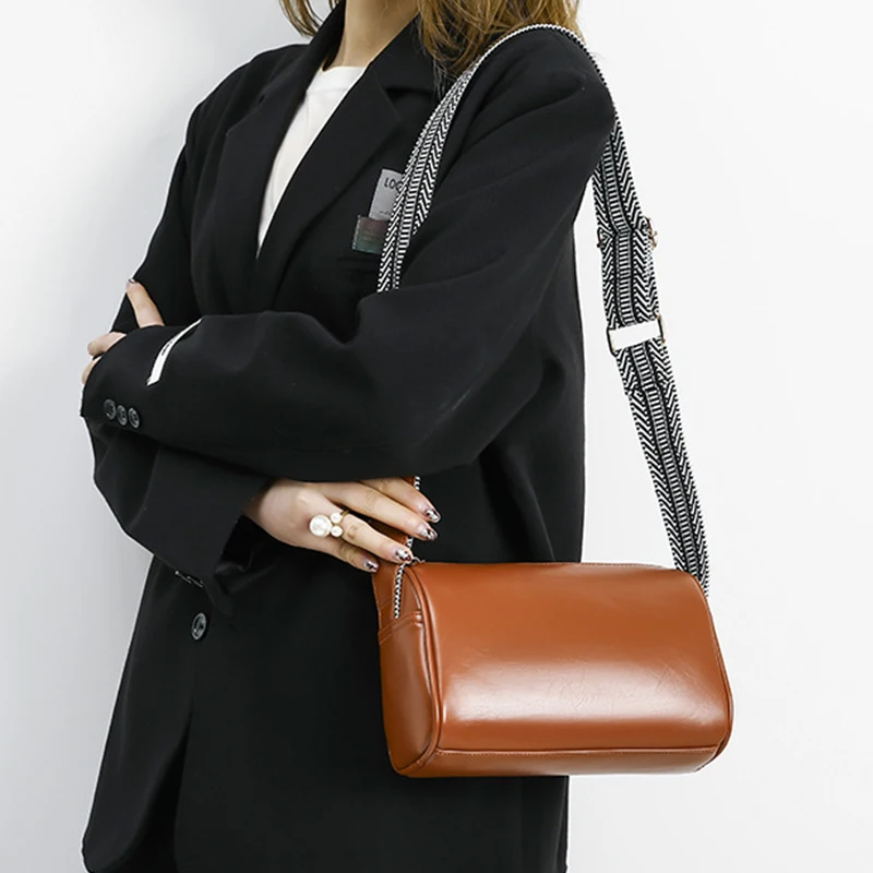

Women Bags 2024 New Fashion Shoulder Bag PU Leather Boston Retro Style Handbag Minimalist Leisure Girl's Crossbody Bag A2156