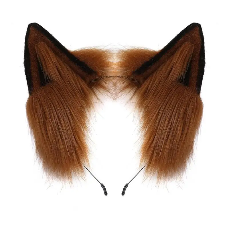 

652F пушистый плюшевый обруч для волос в стиле аниме, вечерние костюмы для косплея, аксессуары для волос