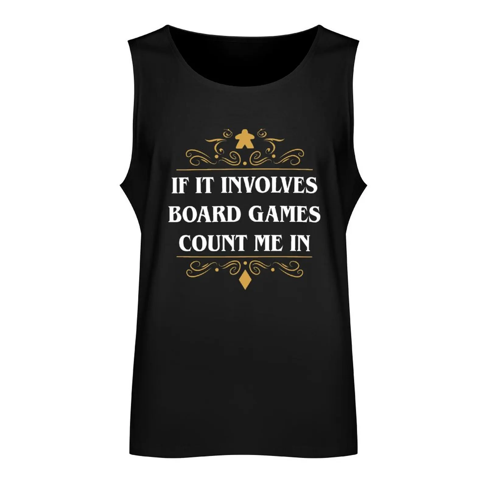 If It Involves Board Games Count Me In Tank Top T-shirt men fashion 2025 man