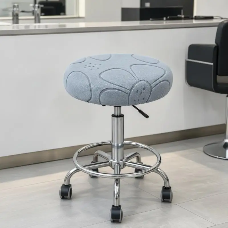 Elastic Round Stool Cover Stretchable Thickened Bar Chair Protector 1Pcs Anti-dirty Washable for Dining Room Office