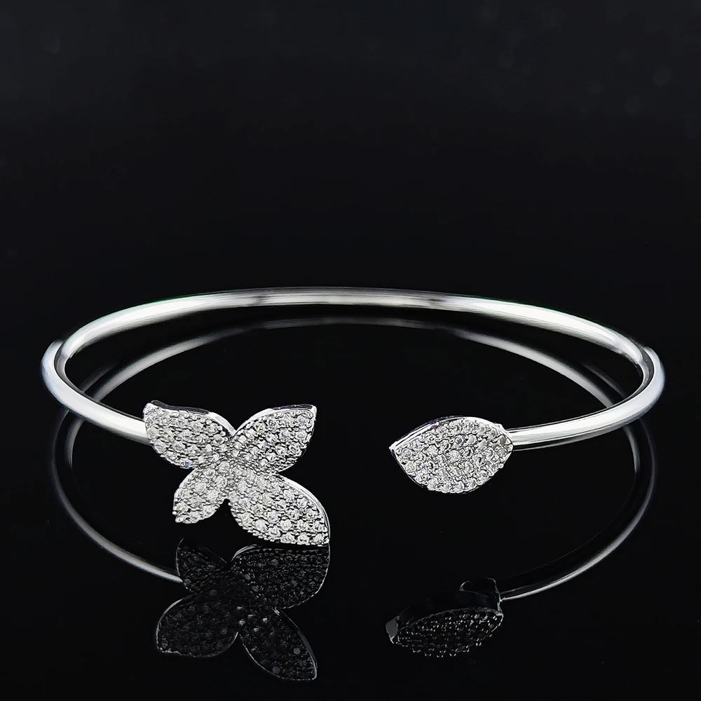 2pcs Pack New Luxury Silver Color Bride African Jewelry Set for Women Anniversary Gift Jewelry Wholesale J8094