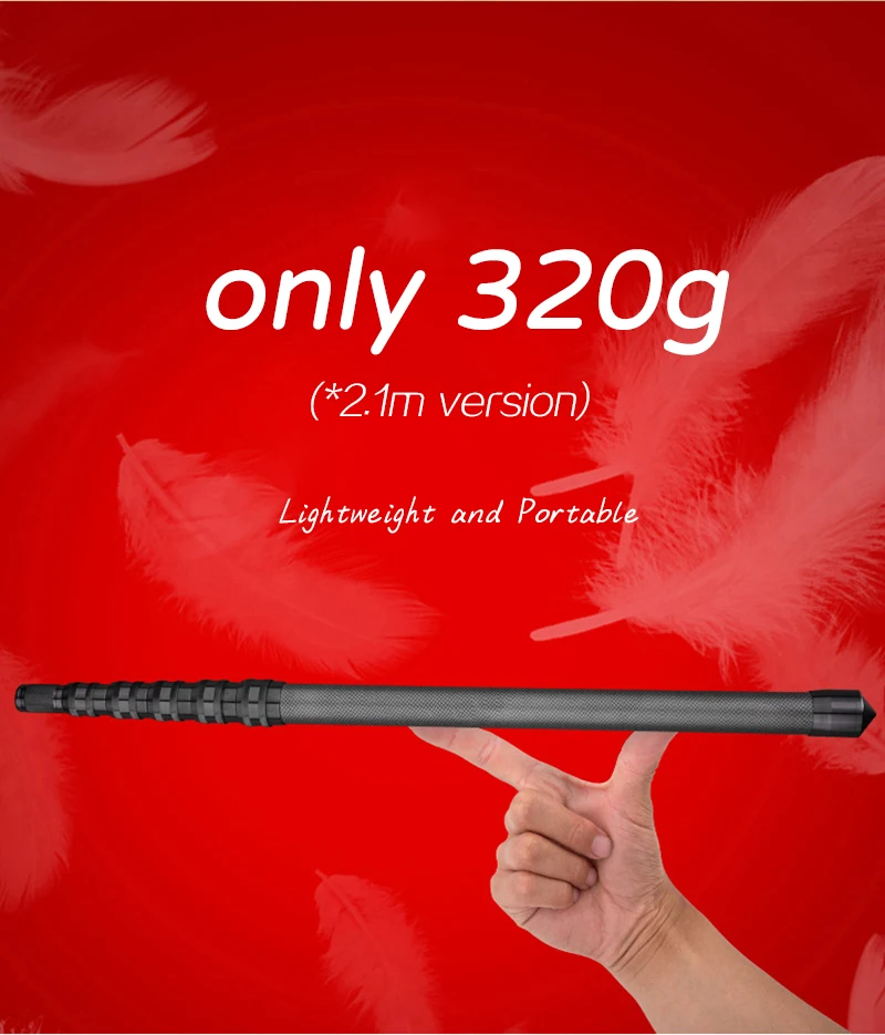 Carbon Fiber Tarp Pole Teleskop 3m Tarp Pole Teleskop Leichte Camping Pole Carbon Ultraleicht 2,4m Zelt Pole Einstellbar – Detail 3