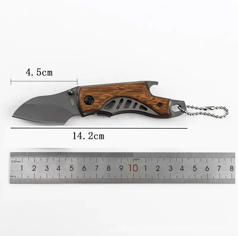 1pc，Outdoor multifunctional folding knife, outdoor self-defense knife, survival knife, mountaineering knife, bottle opener