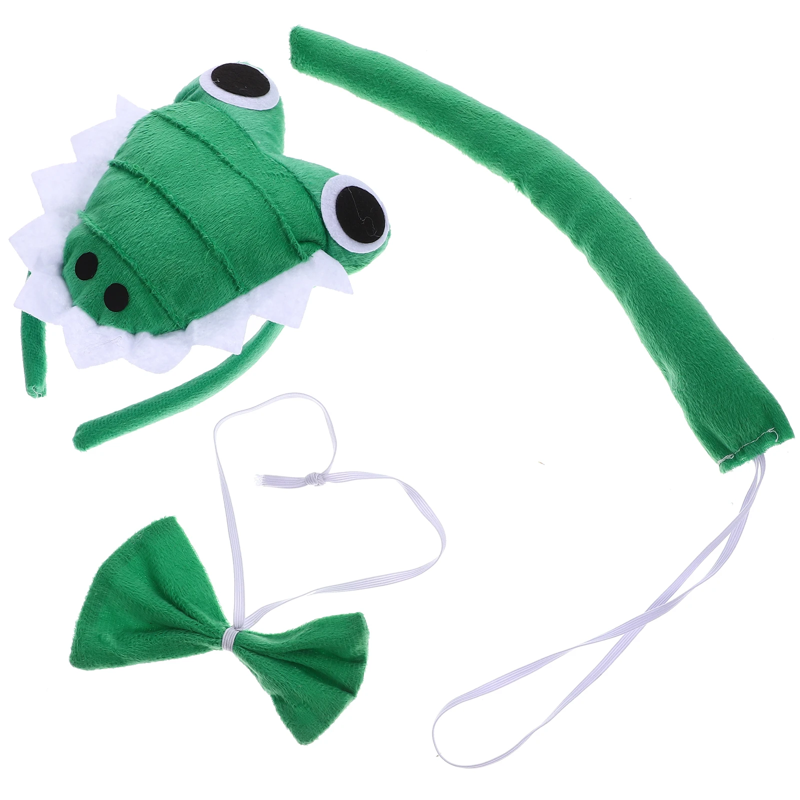 

Costume Set Animal Headband Tail Bowtie Furry Cosplay Props Green Party Supplies Role Play Accessories
