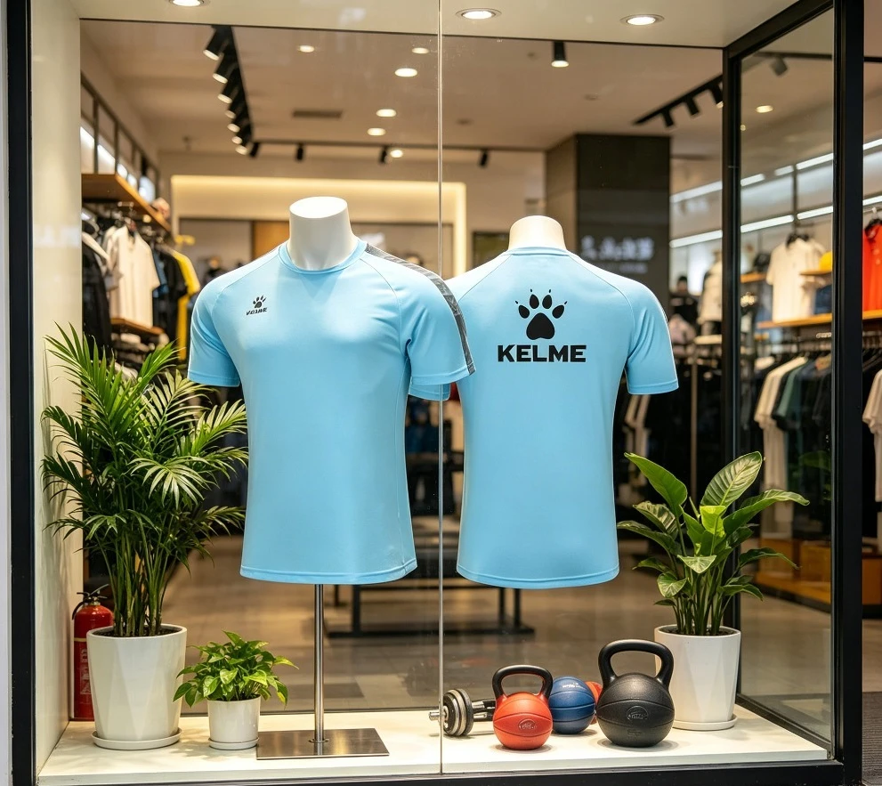 KELME 2026 New Men’s Short-Sleeve T-Shirt Unrestricted Movement During Exercise with Advanced Cooling Technology Zero Stickiness