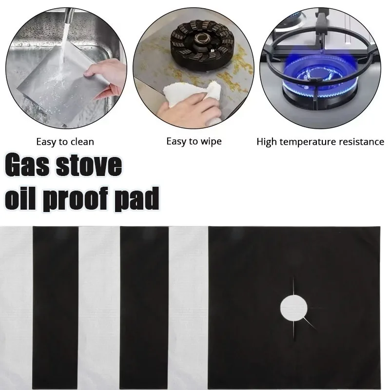 1-15PCS 27x27cm Stove Burner Mats Heat Resistant 300°C Washable Reusable Gas Range Protectors Stove Oil Proof Pad