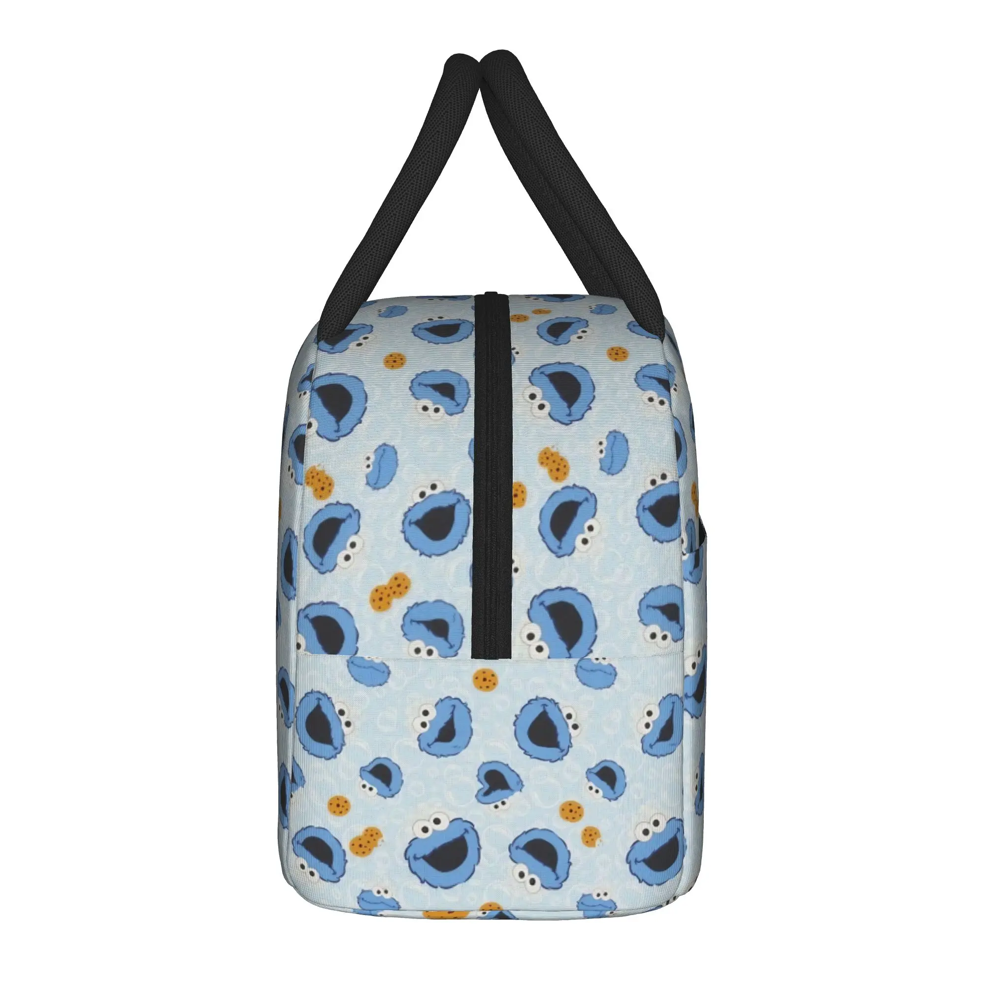 Cookies Monsters Cartoon Insulated Lunch Bags Leakproof Sesames Streets Reusable Thermal Bag Tote Lunch Box Beach  Picnic