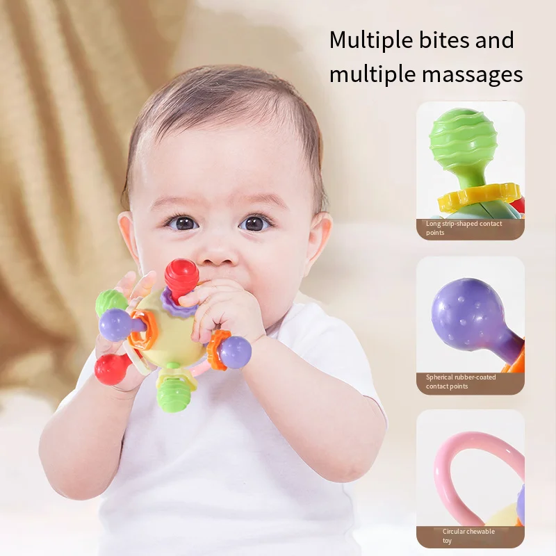 Rounded Baby Grasping Ball Toy Baby Toy for Early Educational Development  Safe for Teething and Chewing