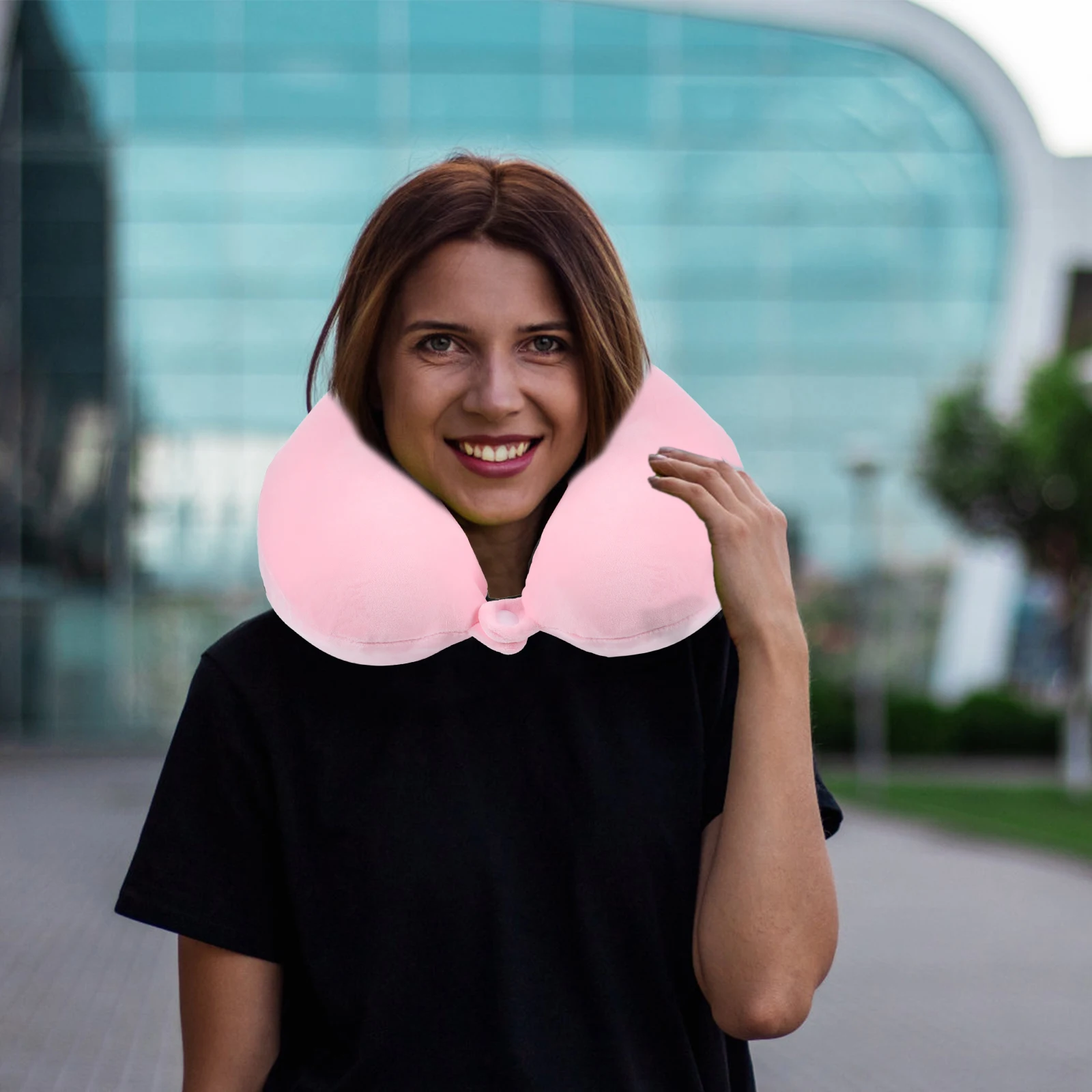 

1Pcs U-Shaped Neck Pillow Cartoon Cute Animal Design Comfortable Travel Neck Support Cushion for Cervical Spine Protection