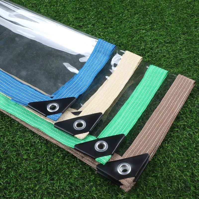 

99.9% 0.35mm Rainproof PVC Tarpaulin Cover Garden Plants Keep Warm Shelter Balcony Screen Truck Tarp Cover Rainproof Cloth