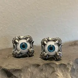 New 2023 Vintage Personality Devil's Eye Earrings Unisex Hip-hop Punk Short Earrings Banquet Jewelry Accessories Gift