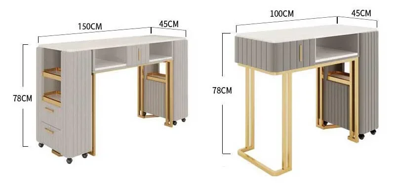 ビューティーサロン用ベルベットネイルテーブル,モダンなスタイルの家具,大理石のマニキュア,新しいコレクション