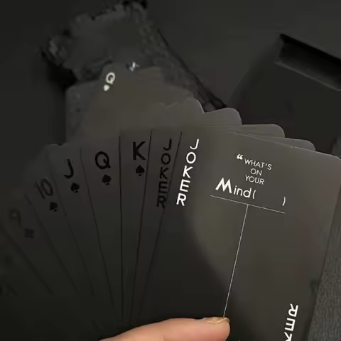 1deck Matte Black Poker Limited Edition Luminous Playing Cards - Party Toys Boutique Poker