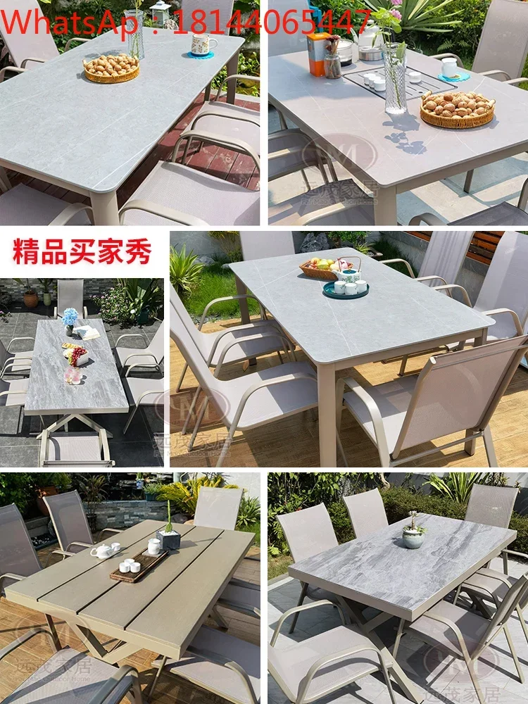 

Outdoor tables, chairs, courtyards, gardens, open-air dining tables, chairs, long tables, rock plates, leisure tables and chairs