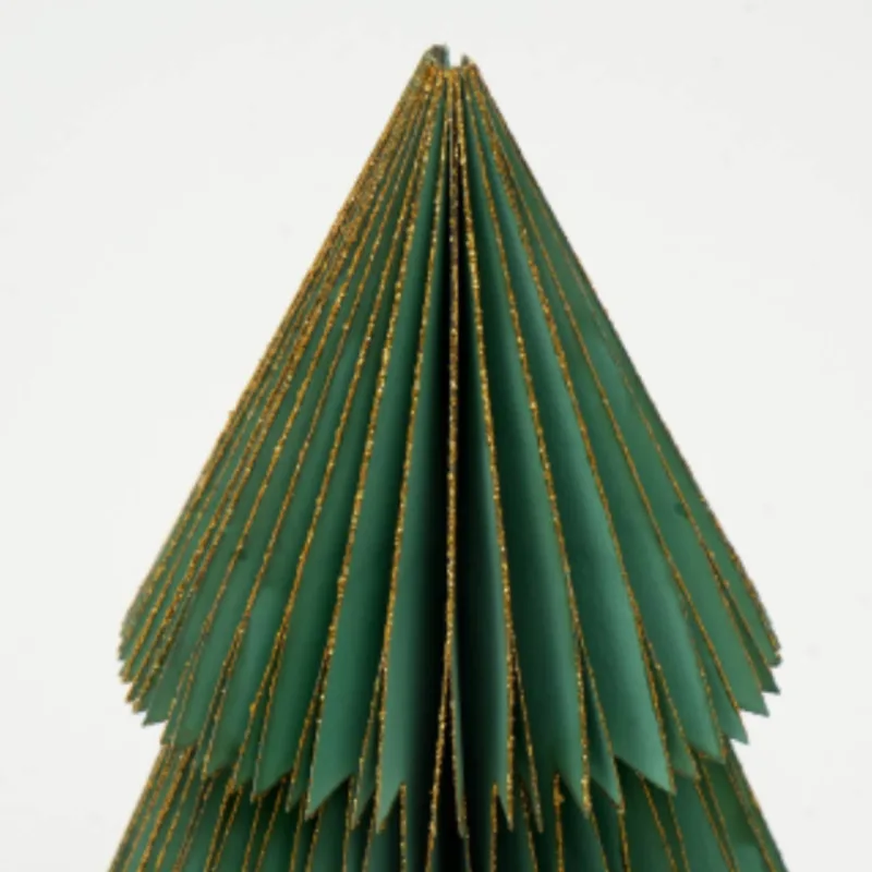 شجرة ورقية خضراء مصنوعة يدويًا ديكور احتفالي مصنوع يدويًا بشكل فردي فريد من نوعه قطعة واحدة أنيقة حساسة تصميم نغمات محايدة