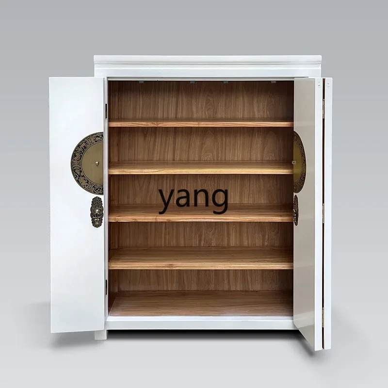 

LH new Chinese shoe cabinet Zen entrance decorative cabinet tea cabinet solid wood