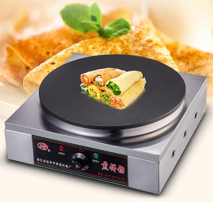 Electric Pancake Maker Automatic Frying Machine Stainless Steel Frying Pan Piastra elettrica Pizza Máquina Para Aser Crepas