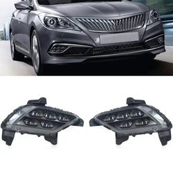 Car LED Foglight DRL Daytime Running Light For Hyundai Azera 2014 2015 2016 2017 Front Bumper Foglamp Headlight Driving lamp