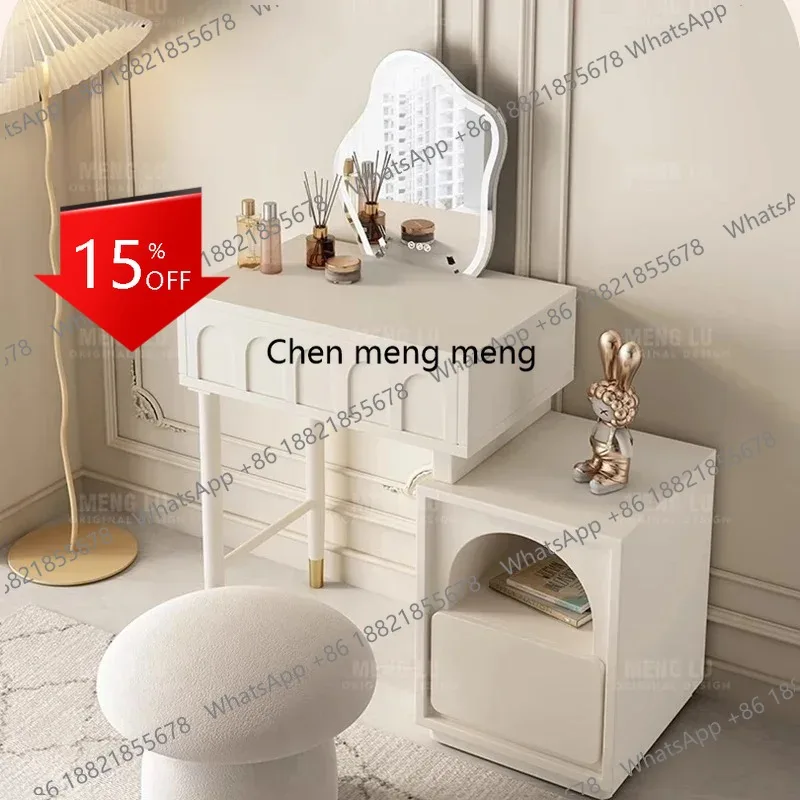 

Q181 Replica Mirror Vanity Table Wooden Aesthetic Beauty Space Saving Dresser Bedroom Organizer Schminktisch Postmodern Furnitur