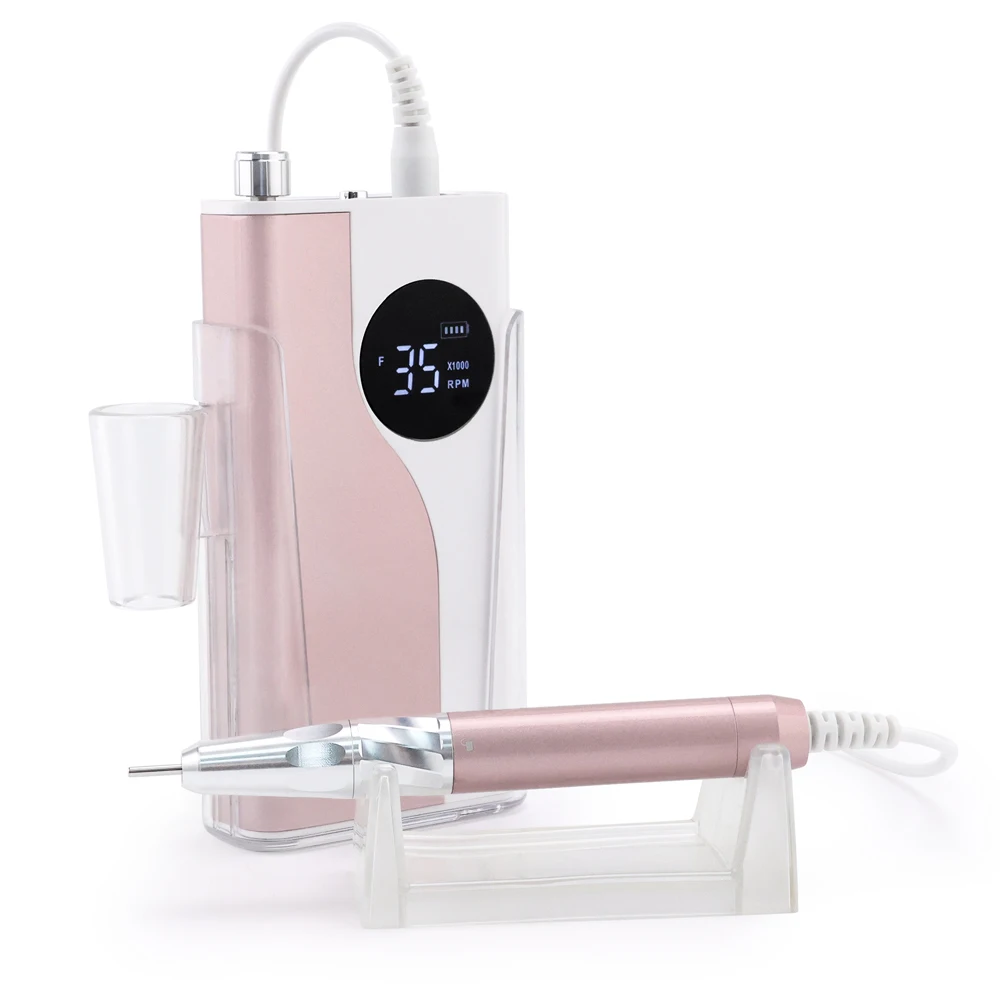 35K borstelloze 85W draadloze nagelboormachine 35000 RPM draagbare oplaadbare manicure gemengde kleuren elektrische nagelvijlboor - afbeelding 2