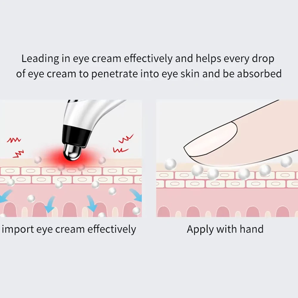 Микротоковый вибрационный массажер для глаз, удаление мешков под глазами, темных кругов, лифтинг-массажный инструмент, EMS устройство для красоты глаз, инструмент для ухода за кожей