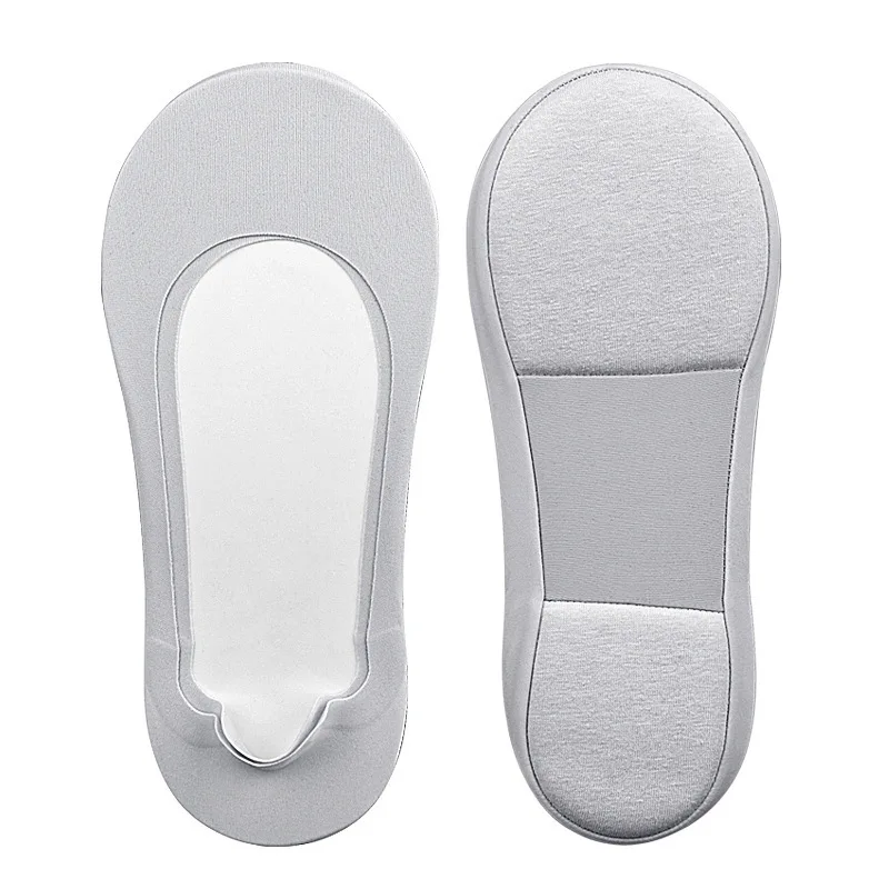1/3/5 Paar Damen-Fußstoßdämpfende, unsichtbare Socken, Sommer, atmungsaktiv, bequem, elastisch, rutschfest, einfarbig, lässige Socken – Detail 12