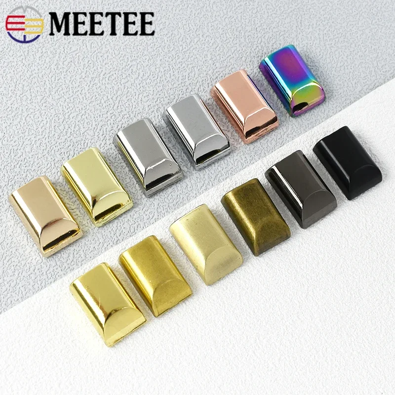 

10/30/50Pcs Meetee 9mm Metal Zipper Tail Clip Zip Stopper Bag Zippers End Clips Clasp Rope Plug Head Screw Clamp DIY Accessories