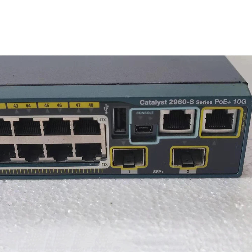 For Cisco 48-Port Gigabit POE+2-Port 10 Gigabit Switch WS-C2960S-48LPD-L