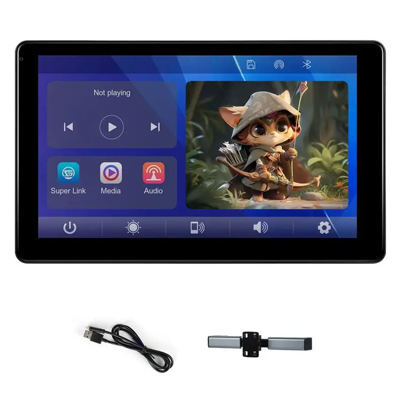 

Многофункциональный автомобильный монитор A57E-9 дюймов для задних сидений, IPS сенсорный экран, видеоплеер с поддержкой Carplay и Android Auto