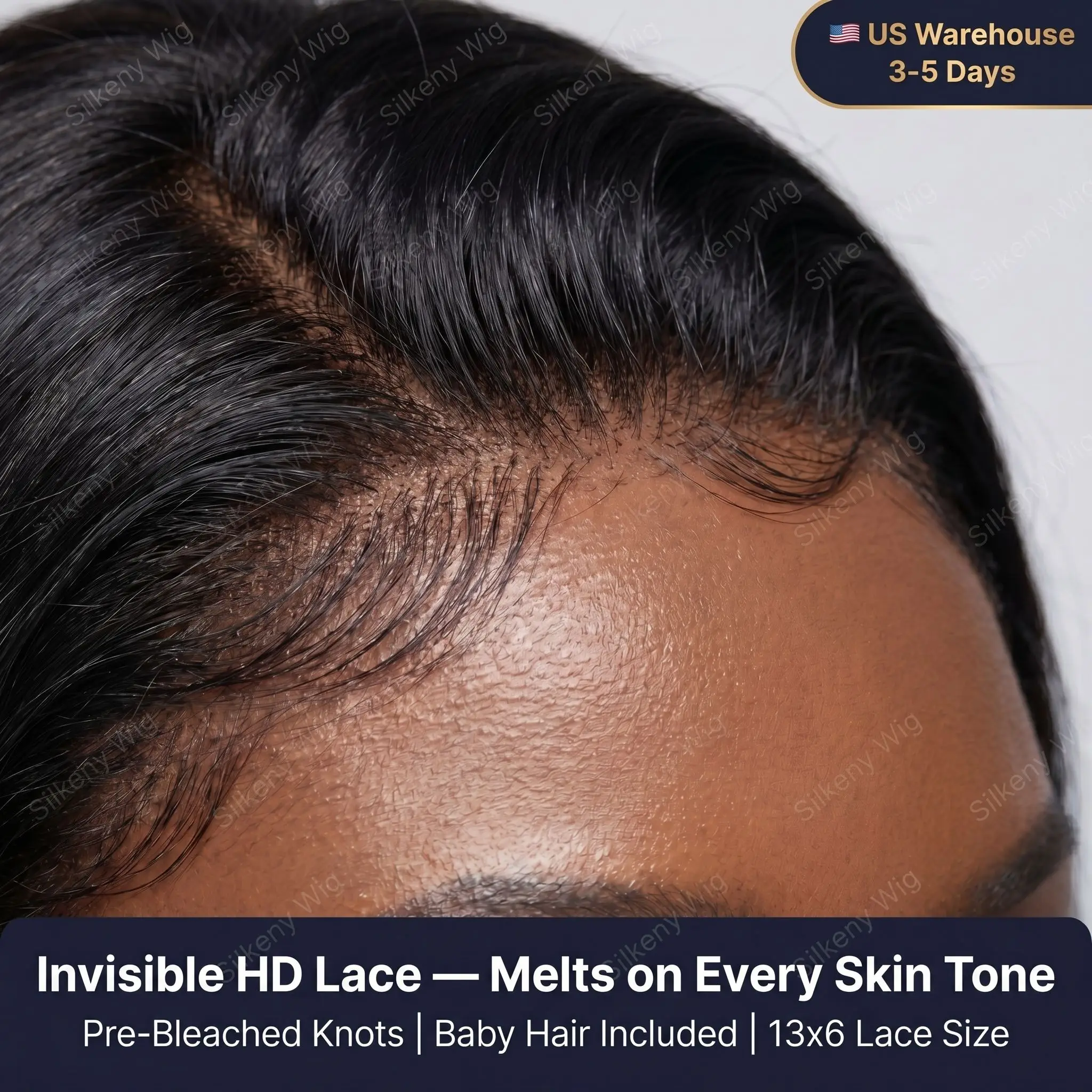 ≥98% Human Hair Bone Straight Lace Front Wig 13x6 HD Lace Glueless Wear and Go Pre Plucked Baby Hair Ship US 3-5 Days For Women