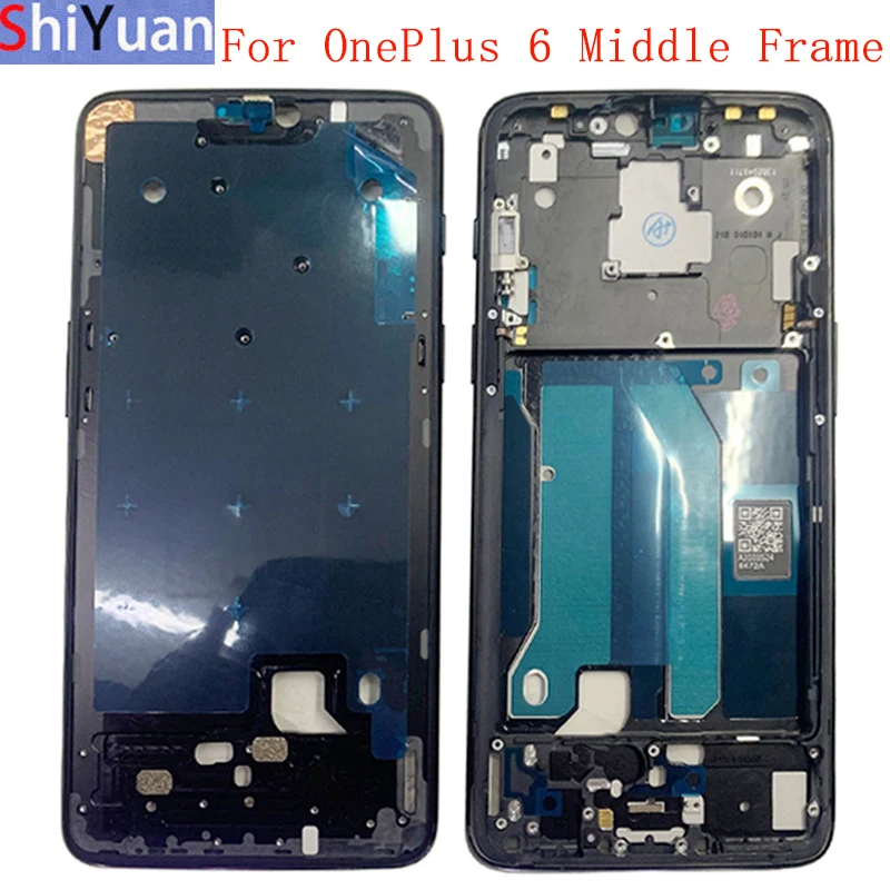 Housing Middle Frame LCD Bezel Plate Panel Chassis For OnePlus 6 Phone Metal Middle Frame Replacement Parts