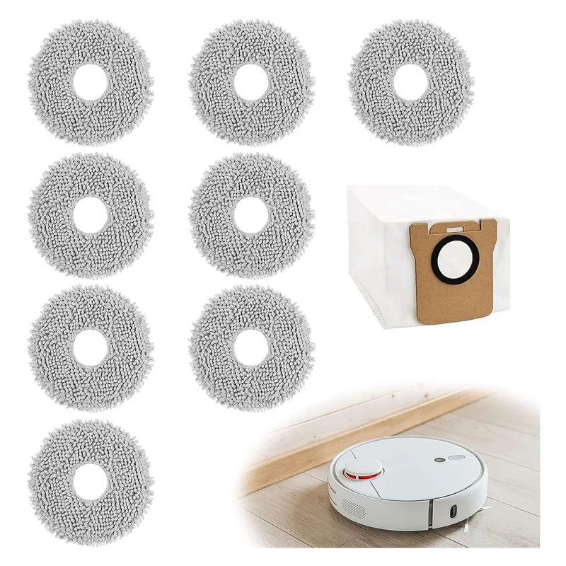 Paquete de BBNV-8 almohadillas de fregona para Dreame L10S Ultra, piezas de almohadillas de fregona lavables para Robot aspirador Dreame L10 Ultra / L10S Pro / L10S Ultra