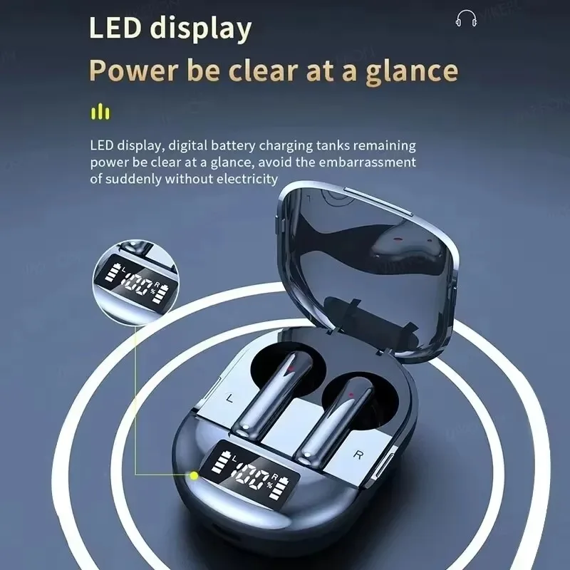 2025 新しい Bluetooth K40 WirelessTws デジタルディスプレイ低遅延ステレオインイヤー Bluetooth イヤホンエンターテイメントゲーム用
