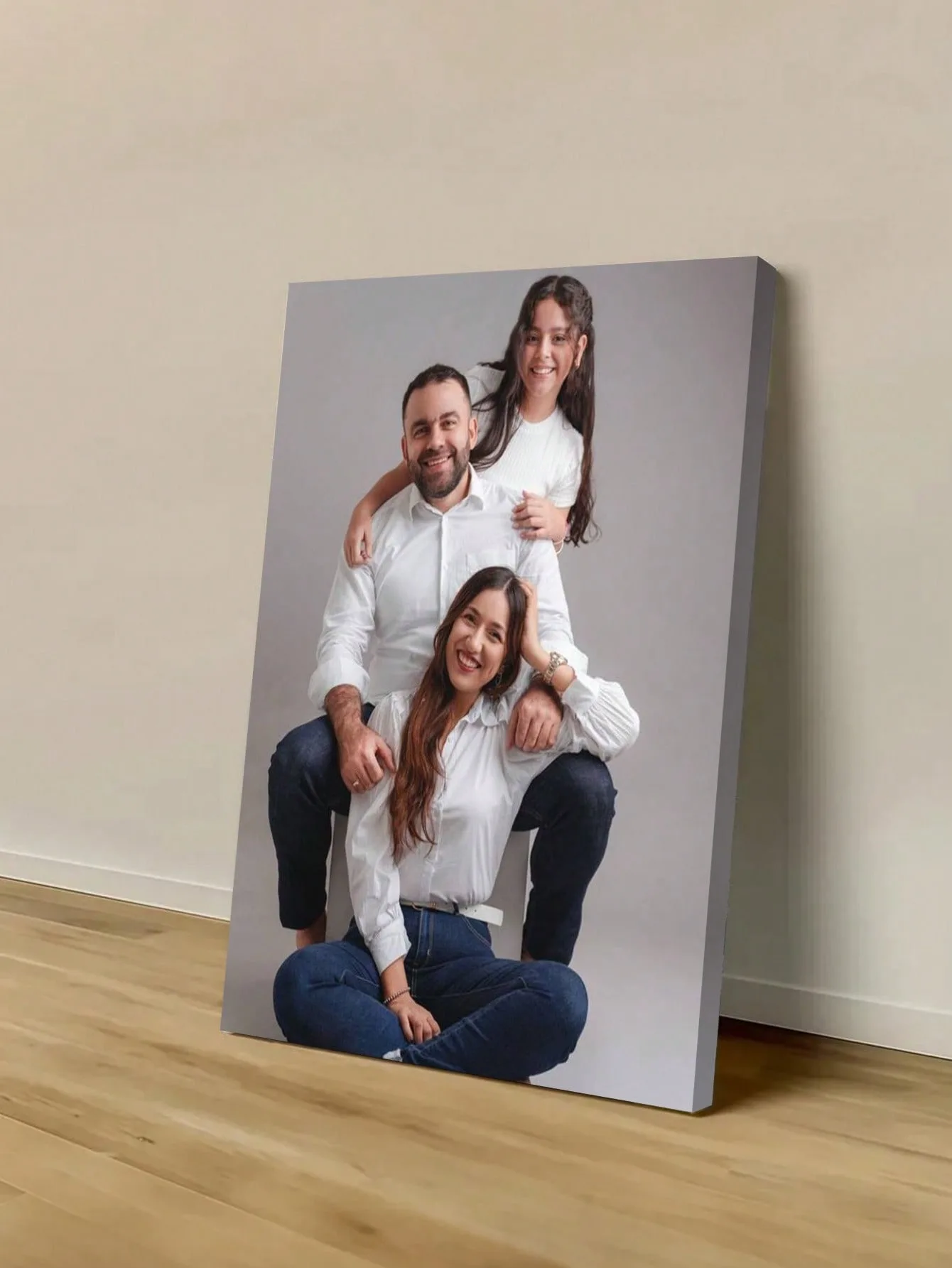 Custom Canvas Print Family Portrait Wall Art Personalized Photo Painting Poster Home Living Room Bedroom Decor Memory Gift