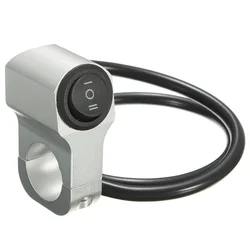 22cm 7/8in Aluminum Alloy Motorcycle Handlebar Headlight Switch Three-position Waterproof  12V Fog Spotlight Retro