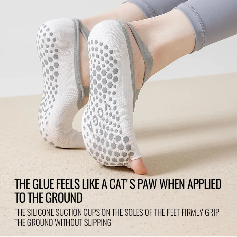 미오우 파이브 핑거 양말 여성용 발가락 없는 필라테스 양말 미끄럼 방지 그립 요가 양말 실내 피트니스 바레 댄스 발목 양말 스플릿 토 양말
