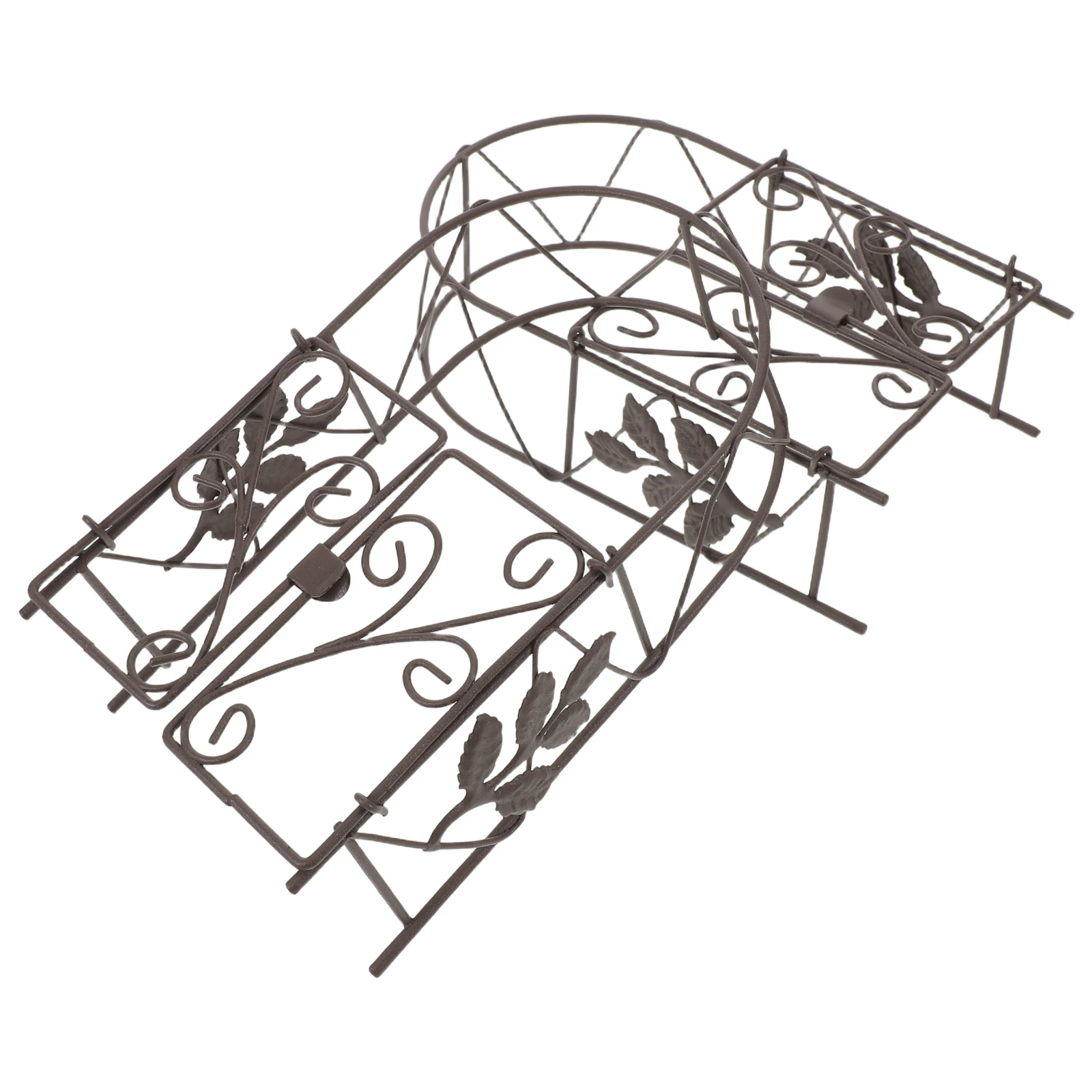 

2pcs Miniature Wedding Arch Iron Craft Fairy Garden Patio Decoration Metal Arch Gate For Floral Display Accessories