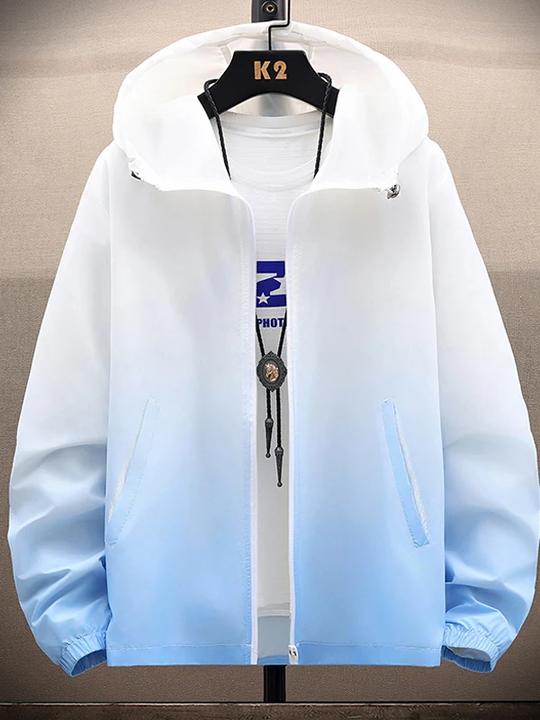 

Летняя тонкая дышащая куртка с капюшоном из ледяного шелка для мужчин и молодежи, с защитой от солнца, для пар